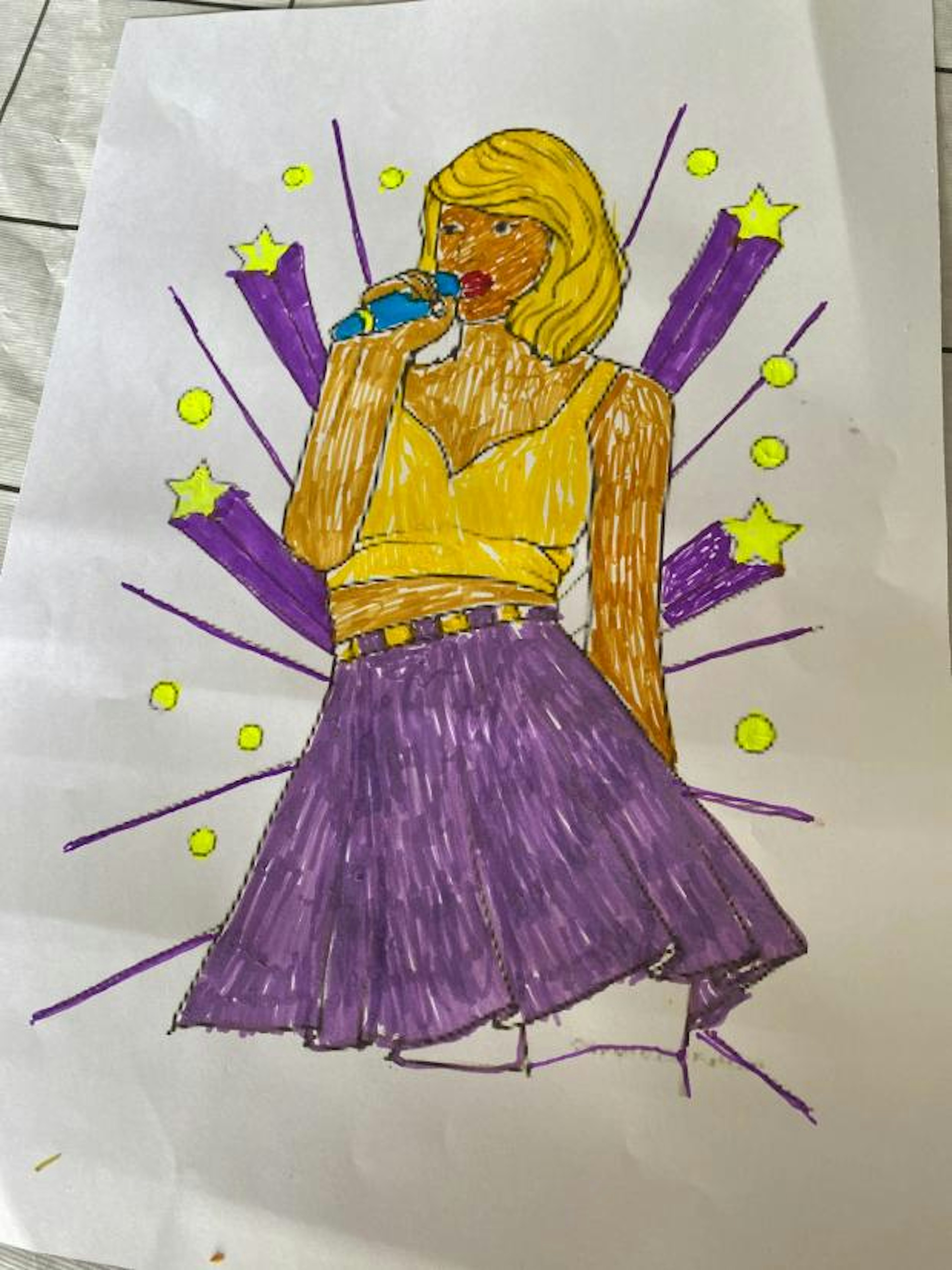 A Taylor Swift image for the captains who were singing Taylor songs on the Laughternoon show